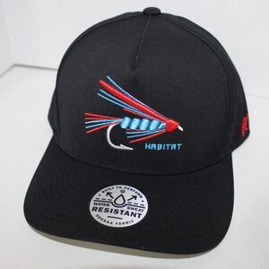 Hooey Habitat Black Trucker Hat Fishing Lure SKU: 6015T-BK Snapback NWT